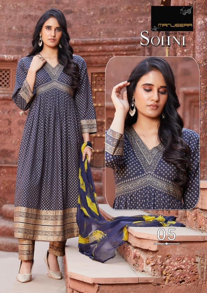 Manjeera Sohni Alia Cut Kurti Set