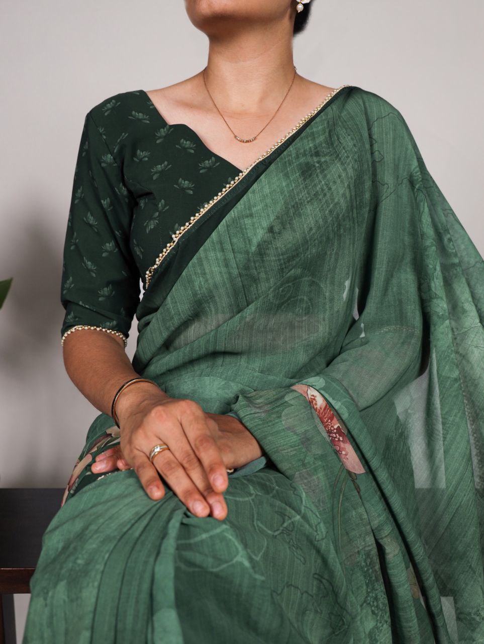 Floral Georgette Saree