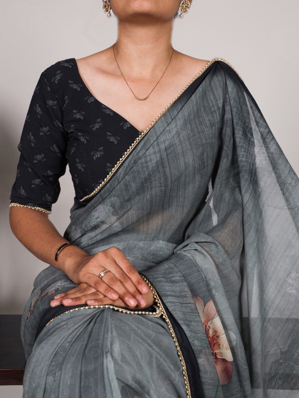 Floral Georgette Saree
