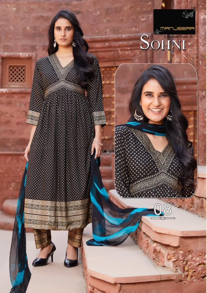 Manjeera Sohni Alia Cut Kurti Set