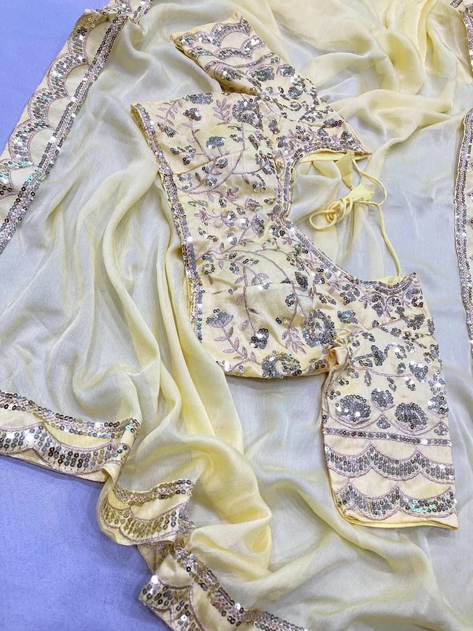 Haldi Special Chiffon Saree