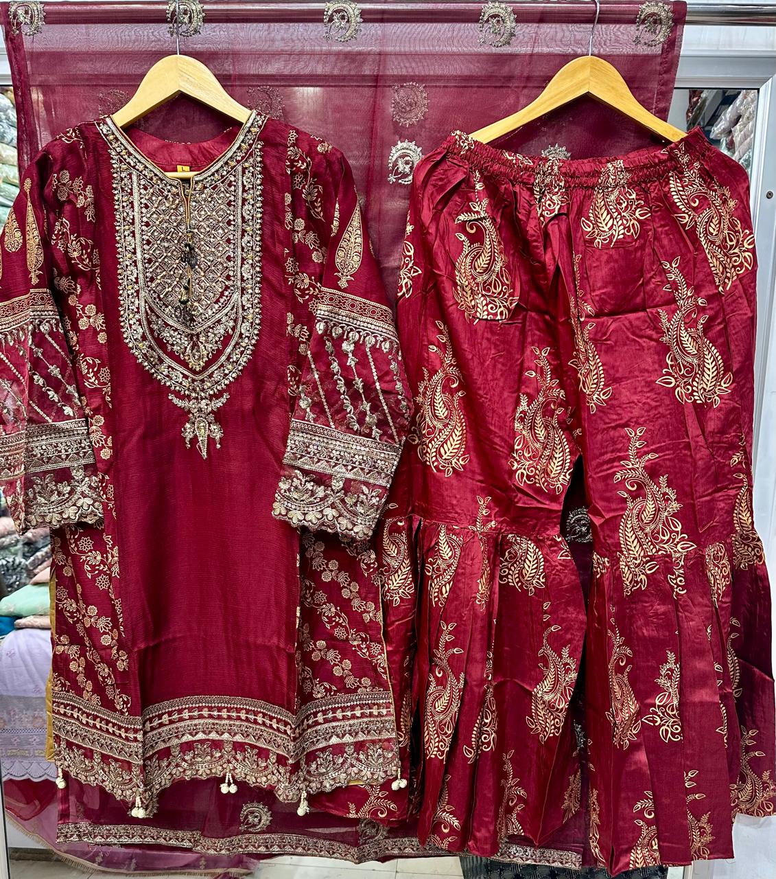 Ready made embroidery 3pcs