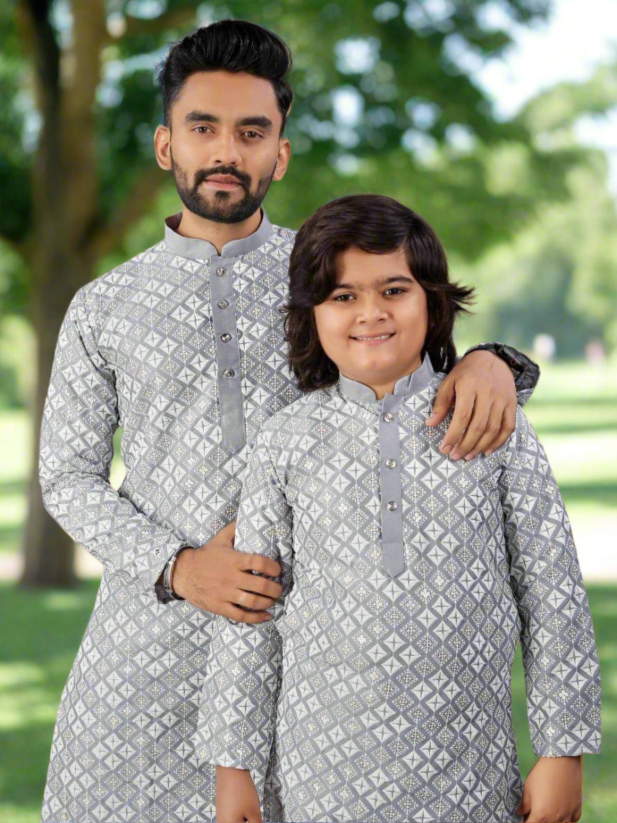 Father & Kid's Kurta Combo