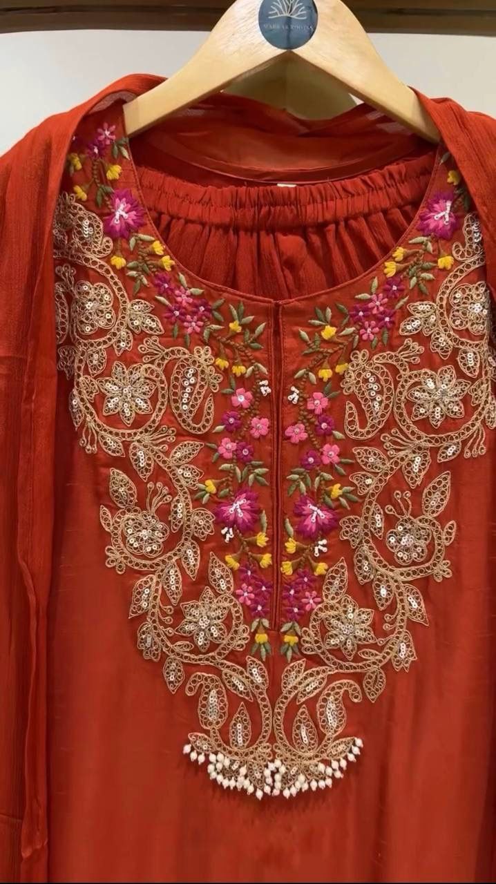 Top-Plazzo and Dupatta With Heavy Embroidery Work