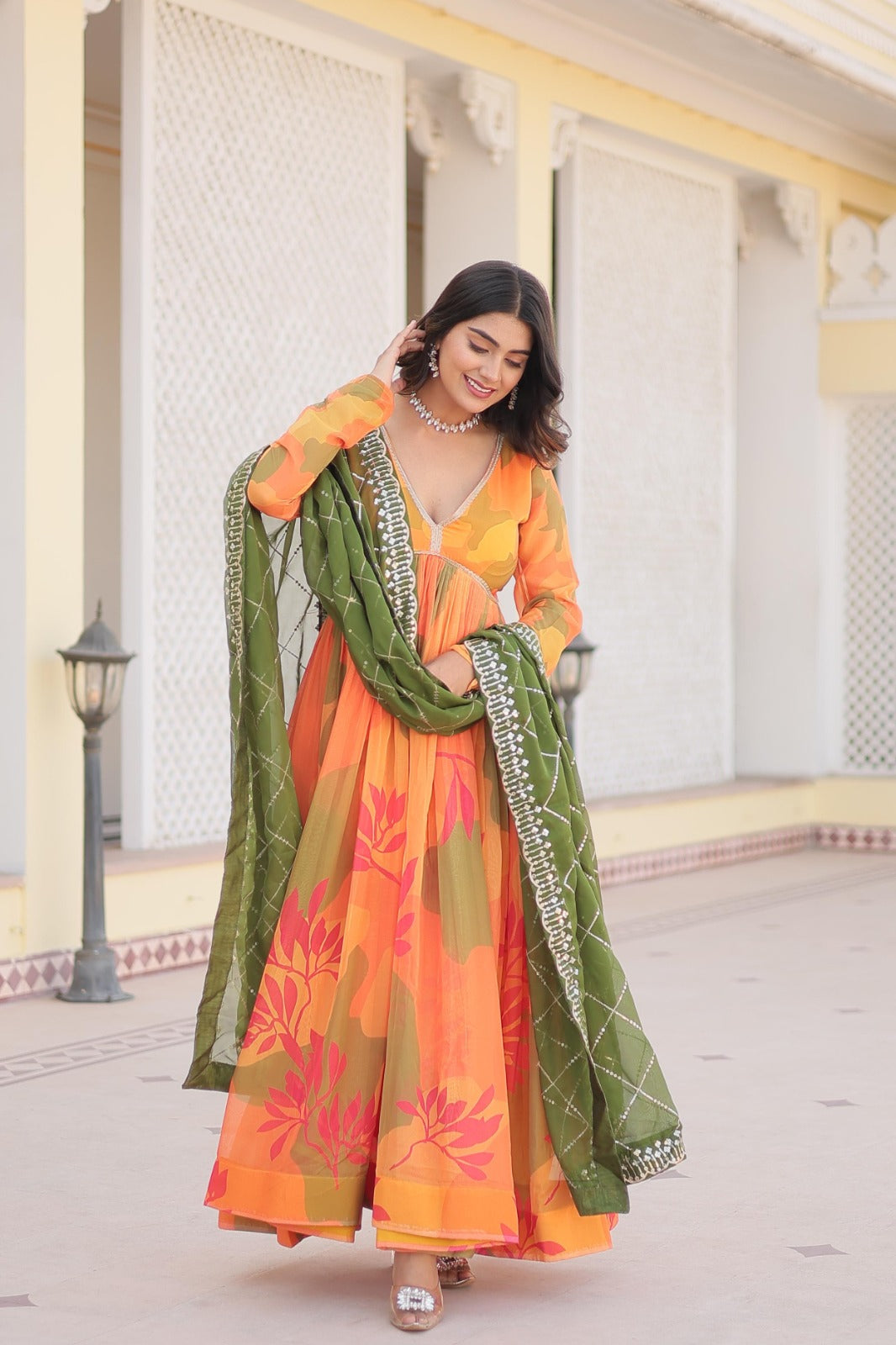 RUSSIAN SILK PRINTED GOWN
