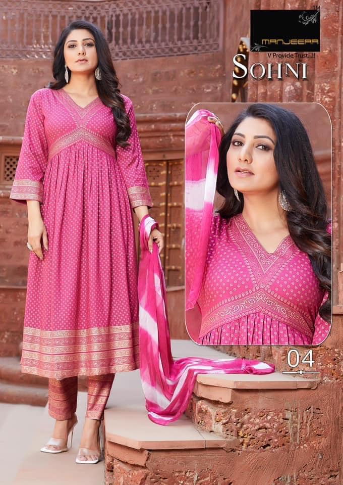 Manjeera Sohni Alia Cut Kurti Set