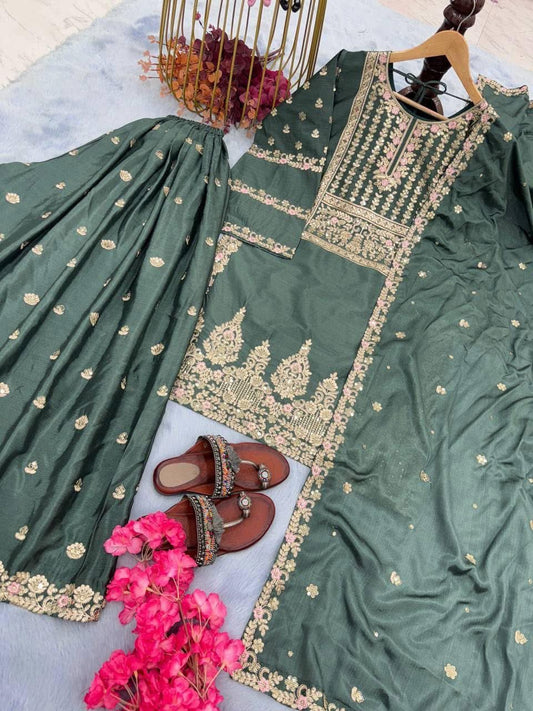 Chinon Silk KURTI SET