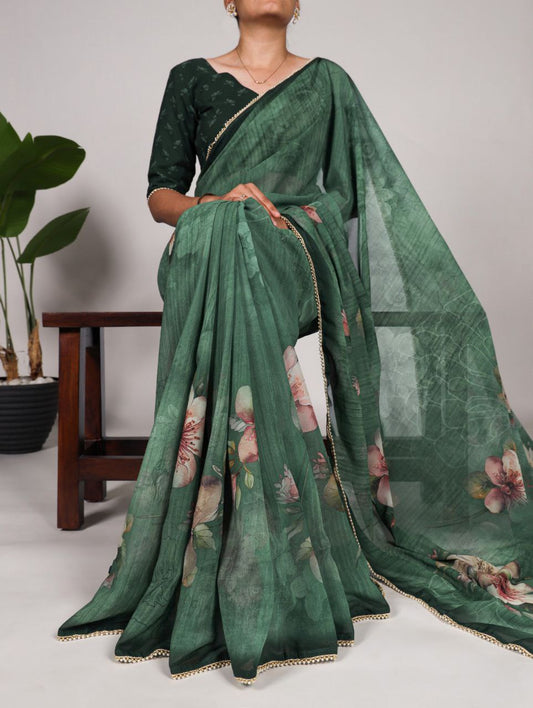 Floral Georgette Saree