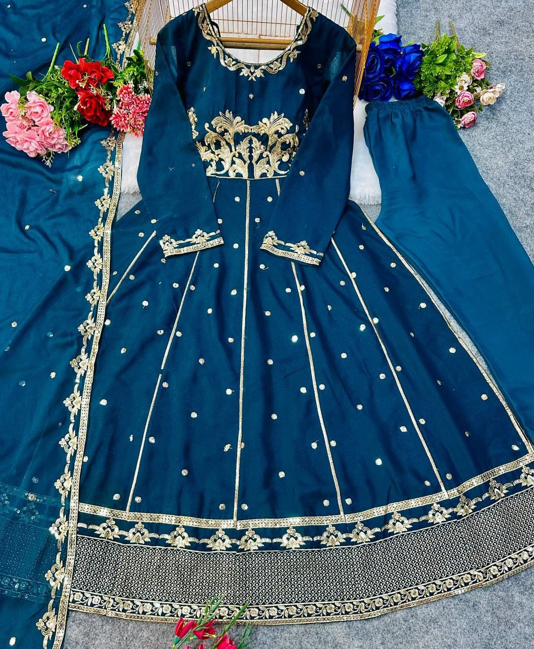GOWN WITH PANT 9892