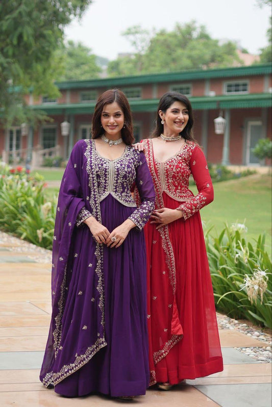 Faux Blooming gown with Sequince