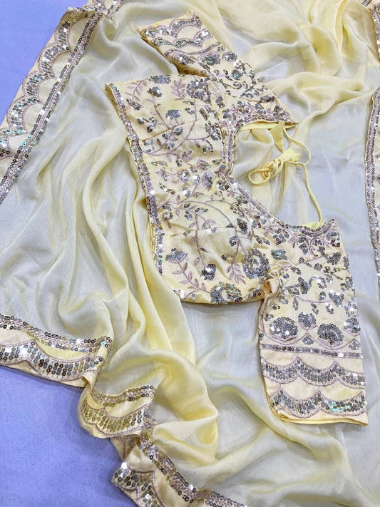 Haldi Special Chiffon Saree
