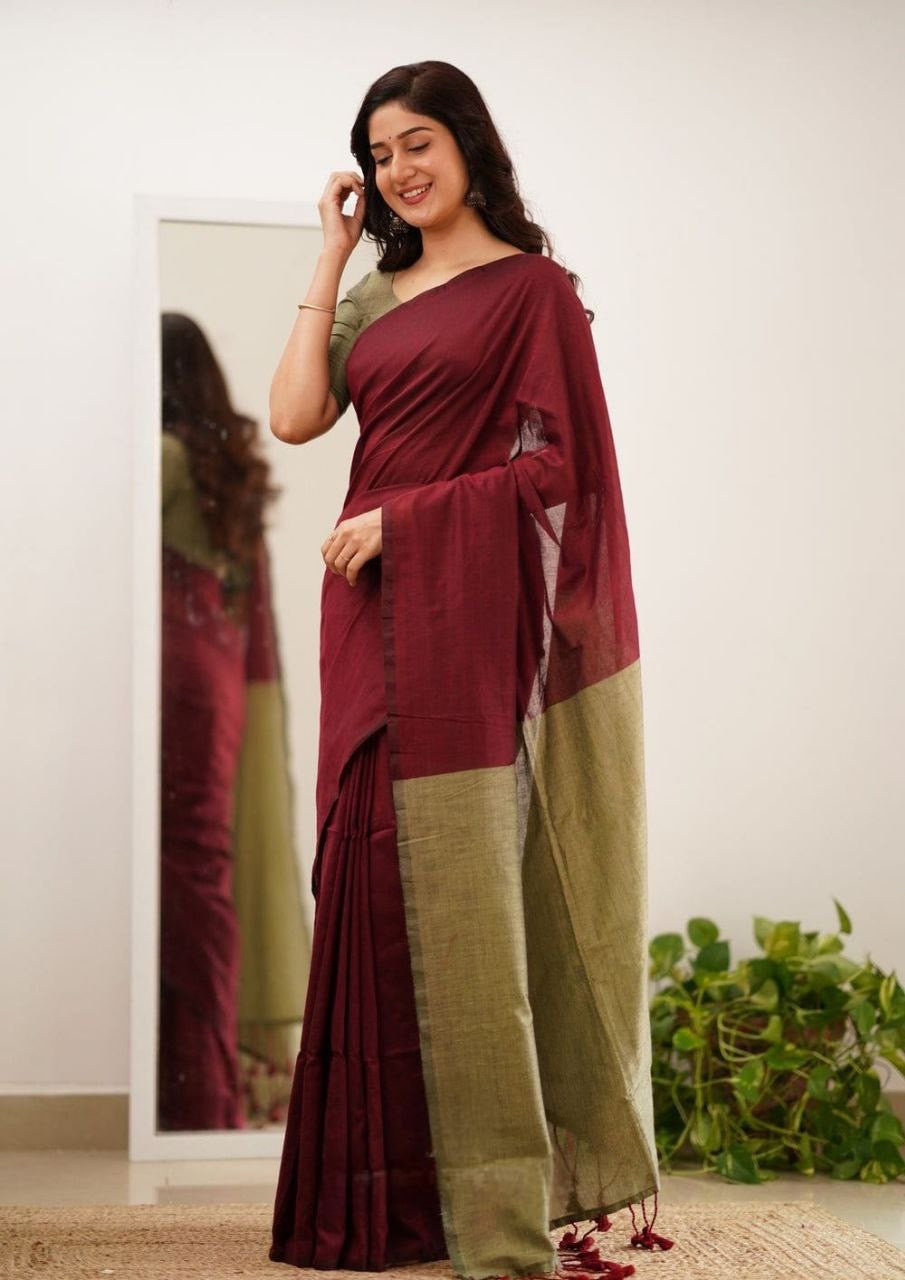 khadi cotton saree