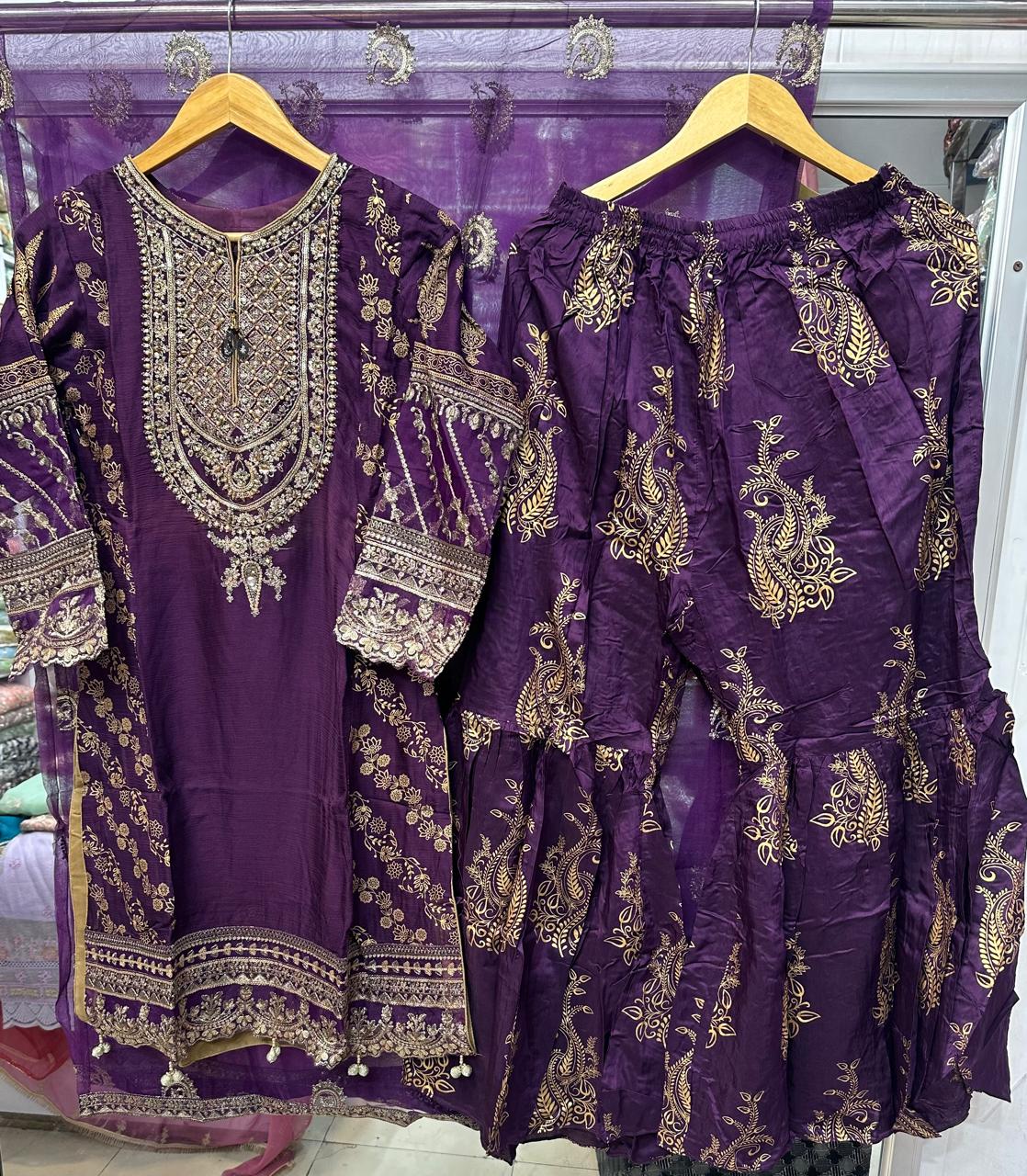 Ready made embroidery 3pcs