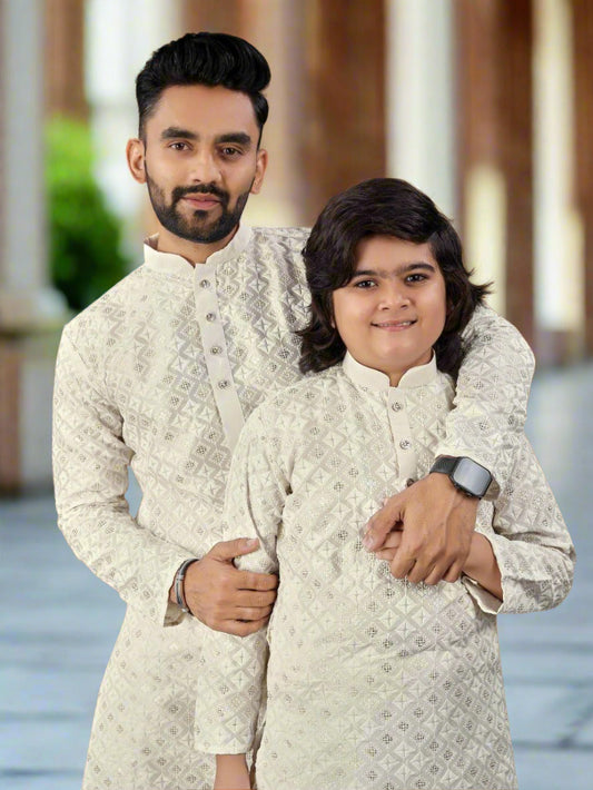 Father & Kid's Kurta Combo