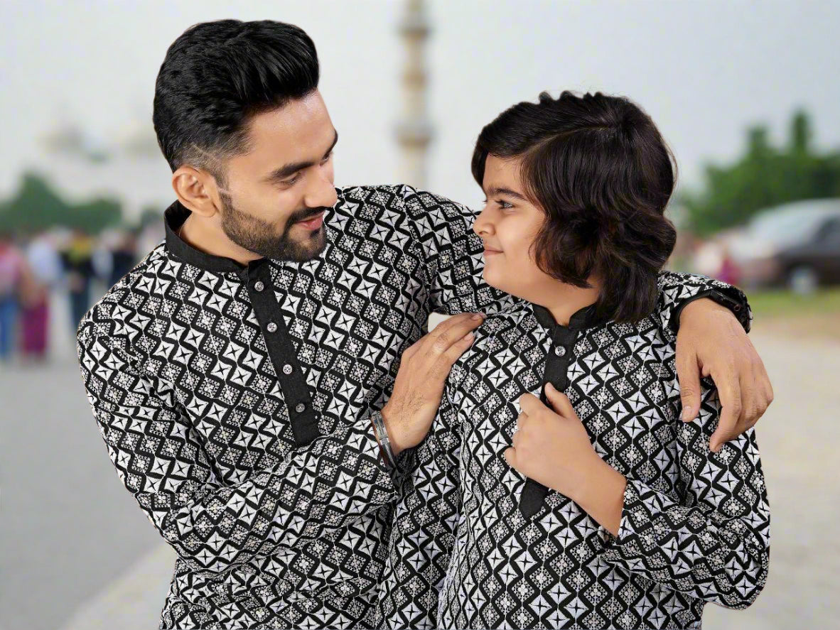 Father & Kid's Kurta Combo