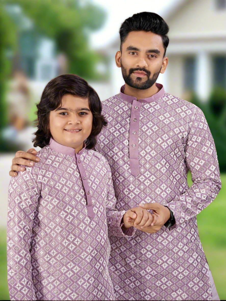 Father & Kid's Kurta Combo