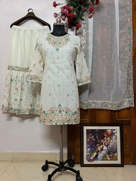 SHARARA SET IN GEORGETTE