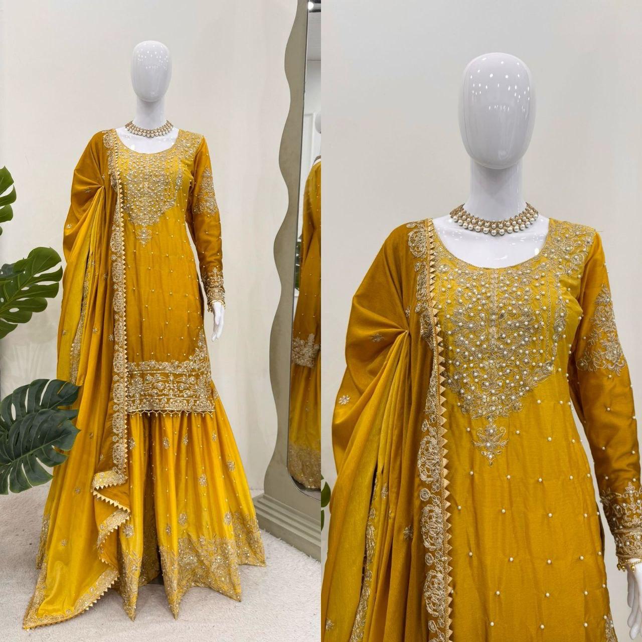 Chinon silk Trendy Suit