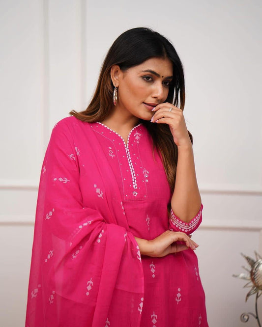 Cotton fabric Kurti with Pant